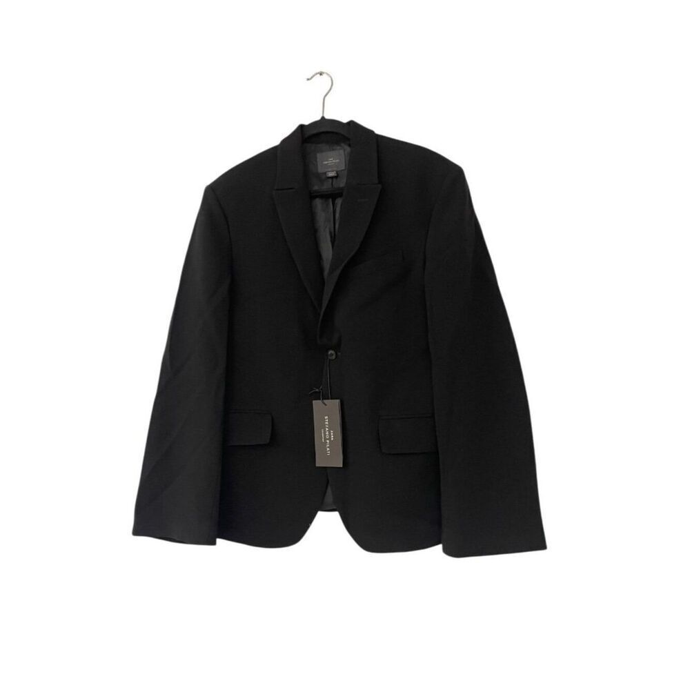 Zara Stefano Pilati Mens Blazer Suit Jacket EU 48 US 38 Black 5873/026 NWT